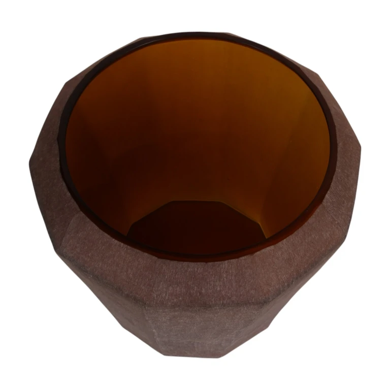 Wazon Diamond - 29 cm - bursztynowy - szkło