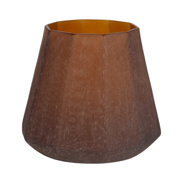 Wazon Diamond - 29 cm - bursztynowy - szkło