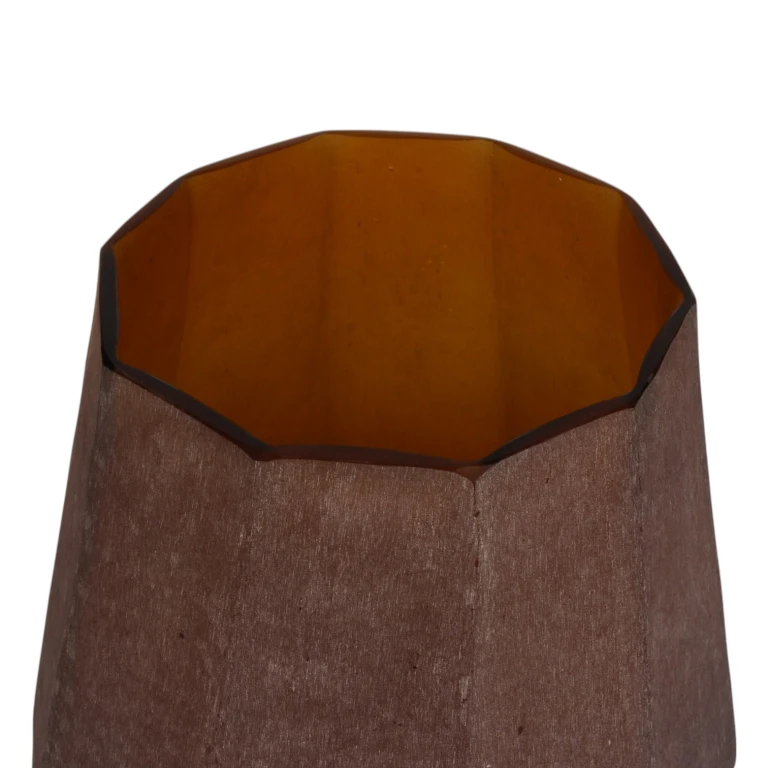 Wazon Diamond - 29 cm - bursztynowy - szkło