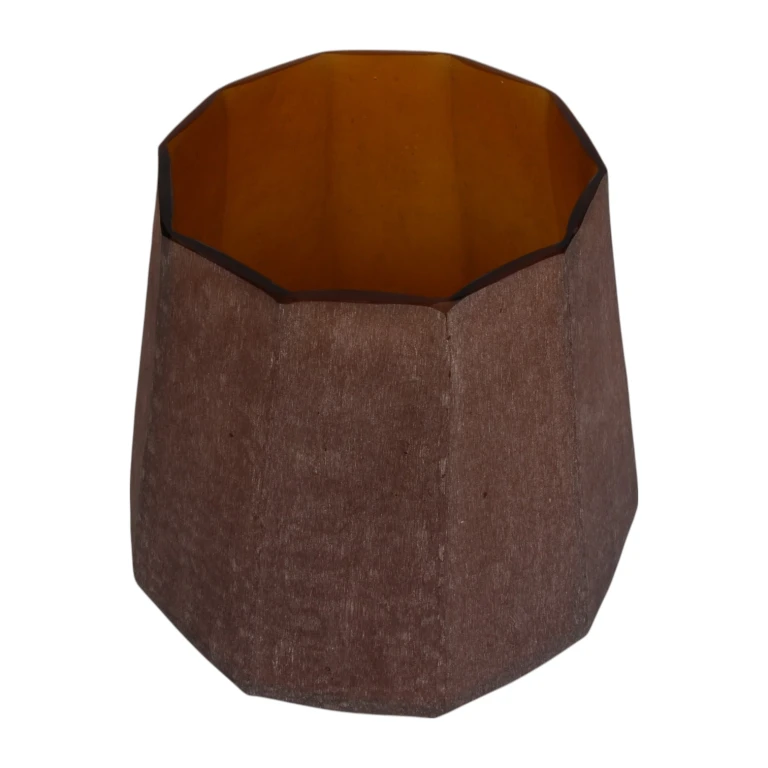 Wazon Diamond - 29 cm - bursztynowy - szkło