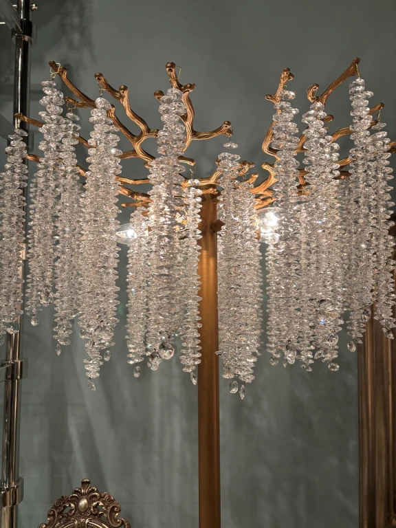Lampa stołowa Waterfall - złoto - żelazo i szkło - 85 cm