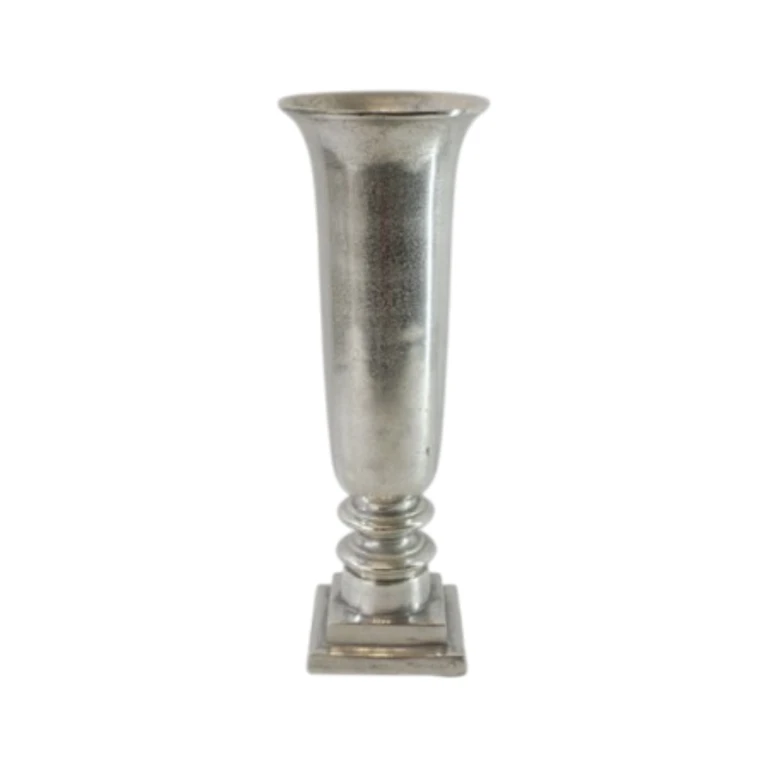 Wazon - 61 cm - srebrny - aluminium