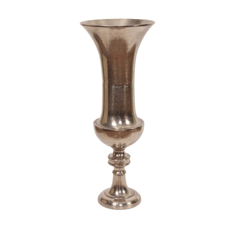 Wazon - 73 cm - srebrny - aluminium