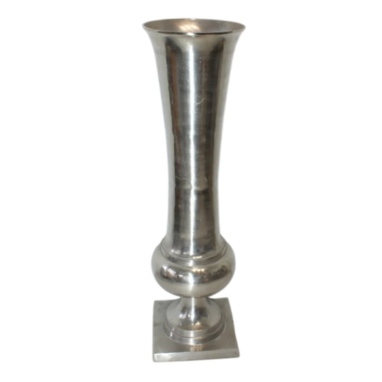 Wazon - 123 cm - srebrny - aluminium