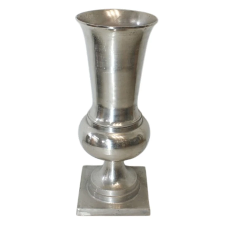 Wazon - 86 cm - srebrny - aluminium