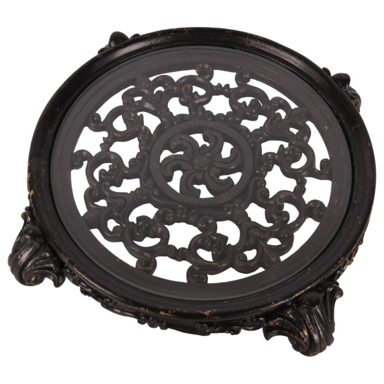 Cake Tray 29 cm Black Resin - 1 Piece