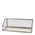 Pudełko wystawowe - złoto - miedź i szkło - 30 x 12 cm - 1 sztuka