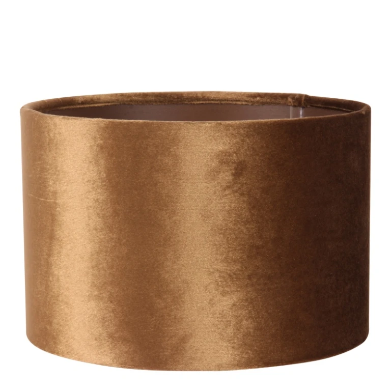 Klosz cylinder - 20 cm - Złoto - Tkanina