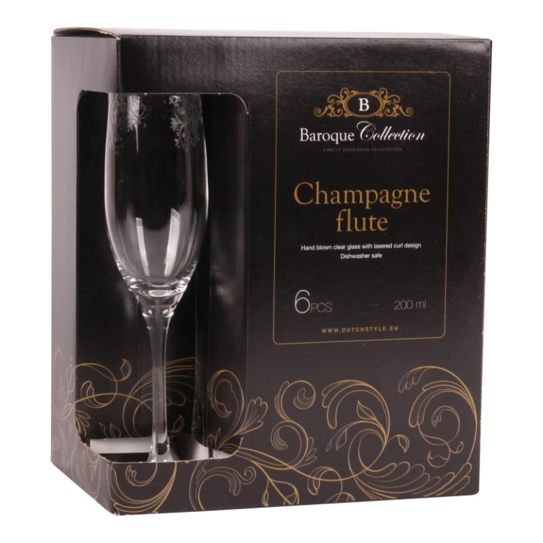 Szklanka do szampana przezroczysta - 180 ml - 1 sztuka
