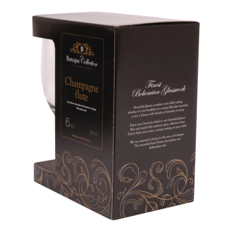 Szklanka do szampana przezroczysta - 180 ml - 1 sztuka